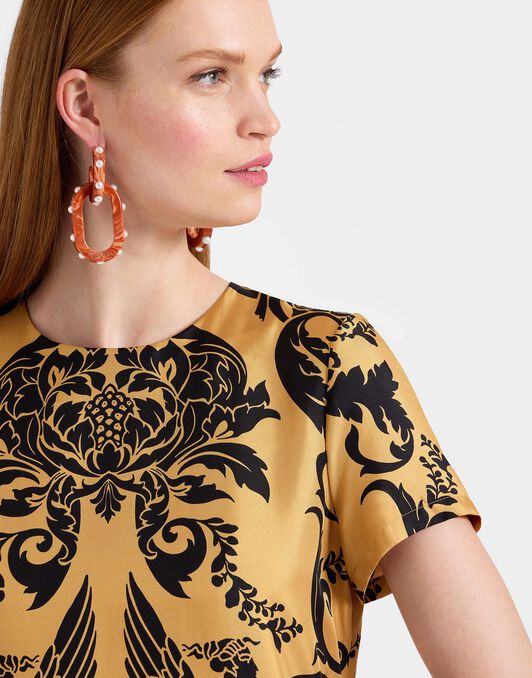 Swing Dress La DoubleJ: Cherubs Gold DRE0001SIL001