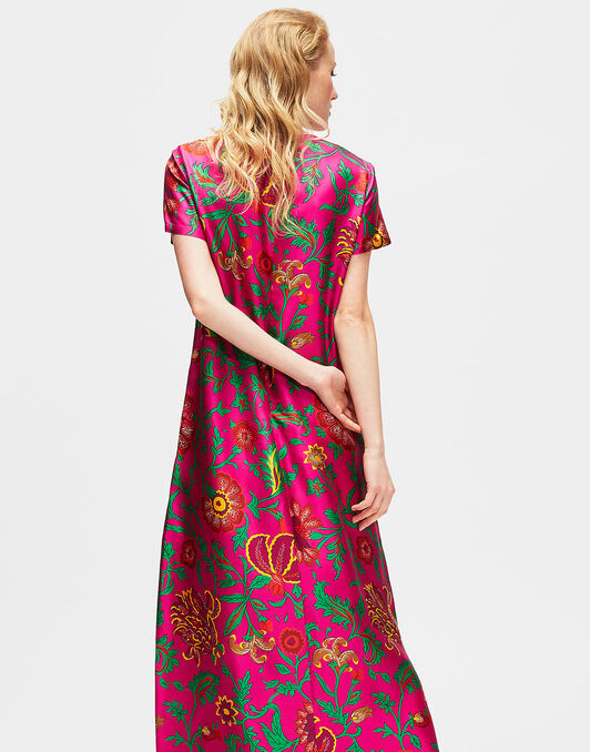 Swing Dress La DoubleJ: Dragon Flower Fucsia Swing Dress LaDoubleJ: Dragon Flower Fucsia DRE0001SIL001