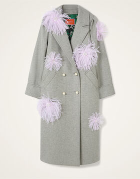 Victoria Coat La DoubleJ: Solid Grey JAC0206WOL039