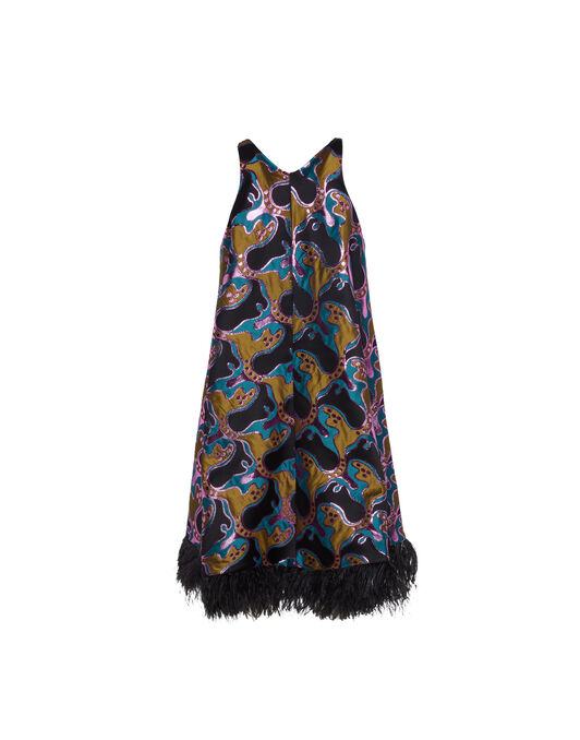 La Fenice Mini Dress La DoubleJ: Spritz Blue Petrol DRE0623JCQ040