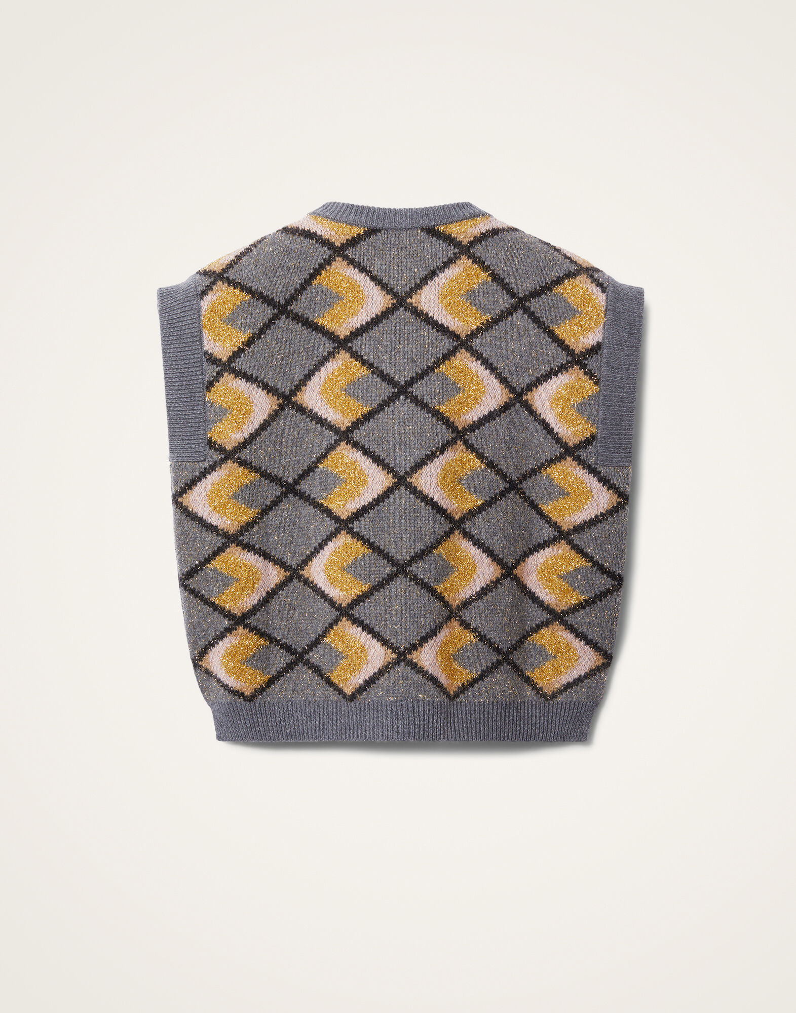 Half-Light Gilet La DoubleJ: Half-Light Grey PUL0223KNI132