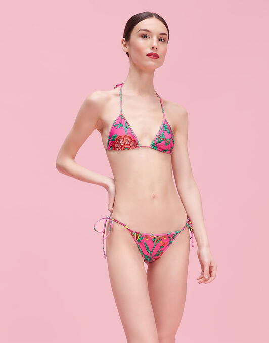 Triangle Bikini Bottom La DoubleJ: Dragon Flower Fucsia Triangle Bikini Bottom LaDoubleJ: Dragon Flower Fucsia SWI0004LYC001