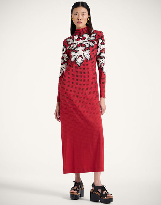 Halle Dress La DoubleJ: Herald Placée Red Halle Dress La DoubleJ: Herald Placée Red DRE0444VIS011