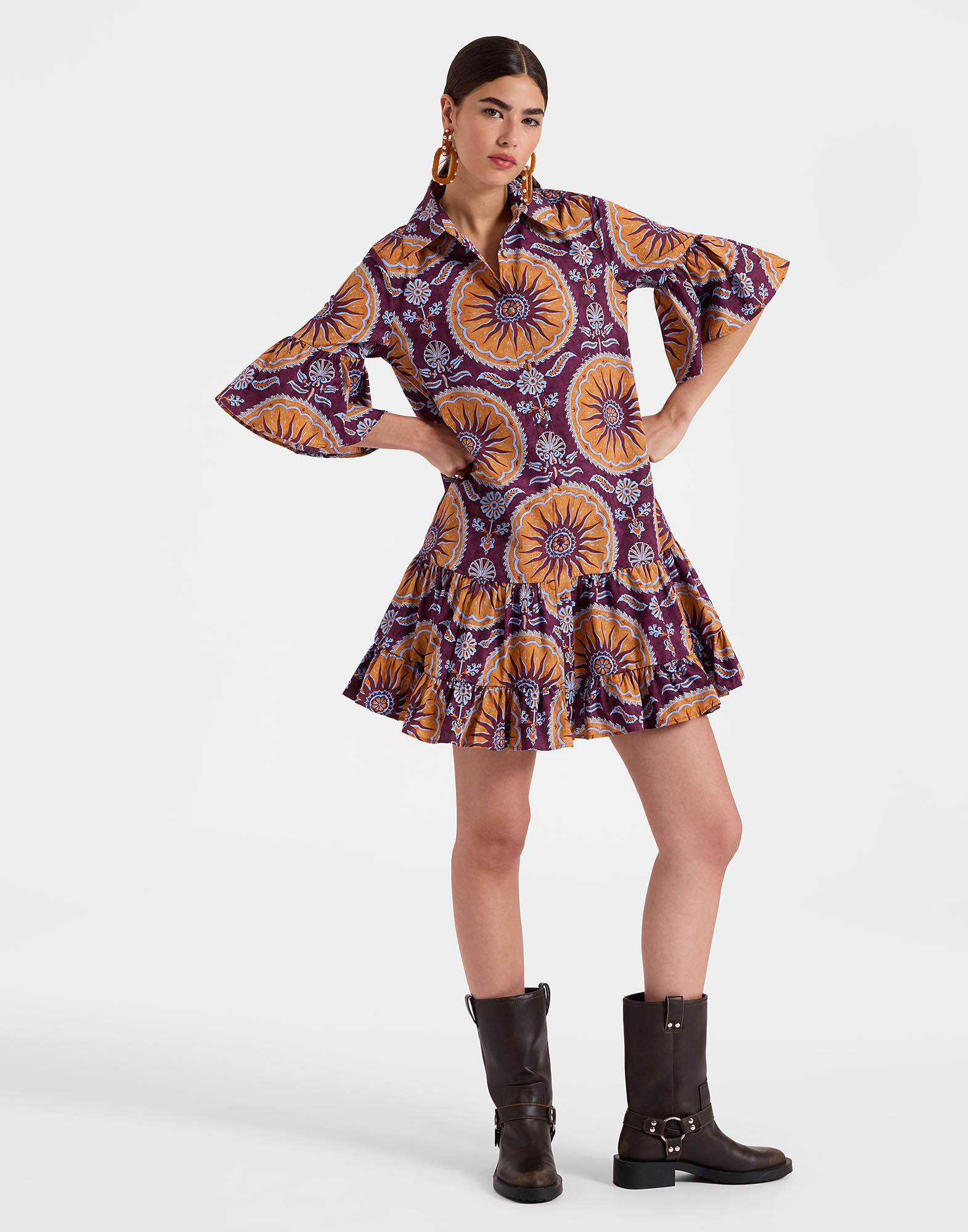 Choux Dress La DoubleJ: Sovereign Purple Choux Dress La DoubleJ: Sovereign Purple DRE0193COT039