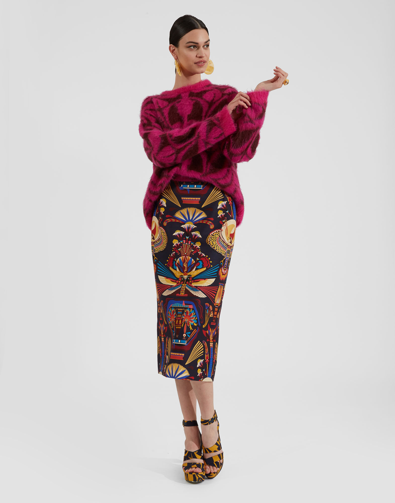 Camden Jumper La DoubleJ: Fuchsia & Bordeaux PUL0165KNI090
