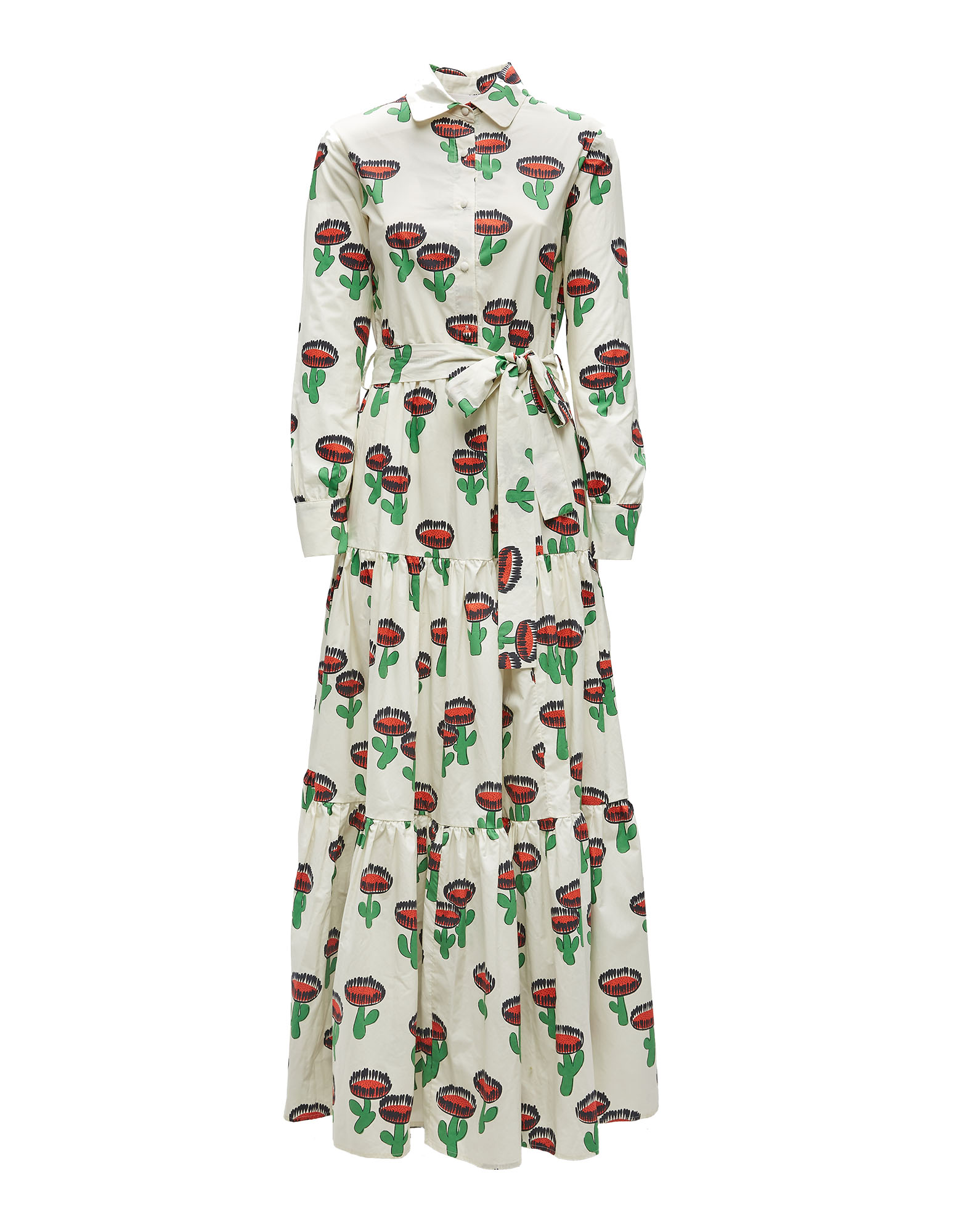 Bellini Dress La DoubleJ: Chirpy Cactus Bellini Dress LaDoubleJ: Chirpy Cactus DRE0016COT001
