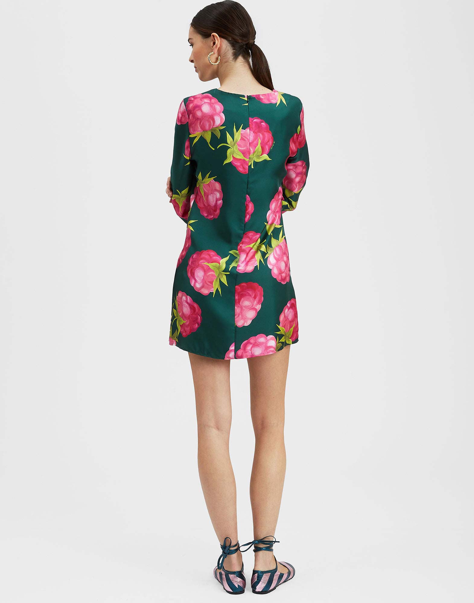 Mini Supreme Swing Dress La DoubleJ: Lampone Emerald DRE0652SIL001