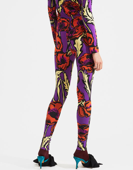 Leggings LaDoubleJ: Big Blooms Viola TRO0013JER005