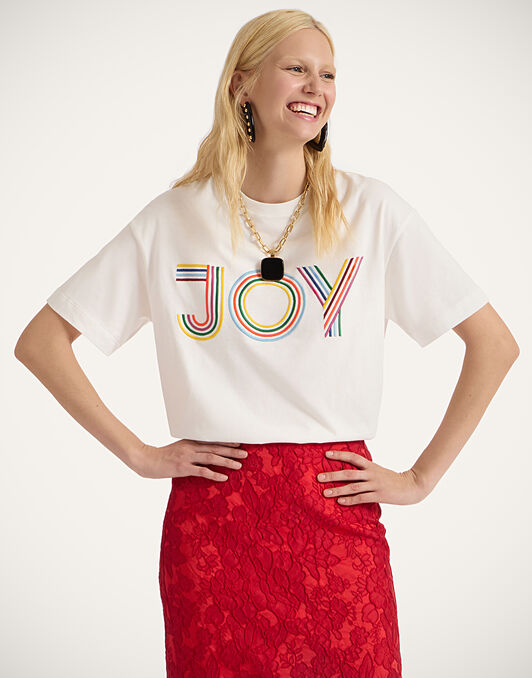 House T-Shirt La DoubleJ: Joy Off White House T-Shirt La DoubleJ: Joy Off White TSH0056JER032