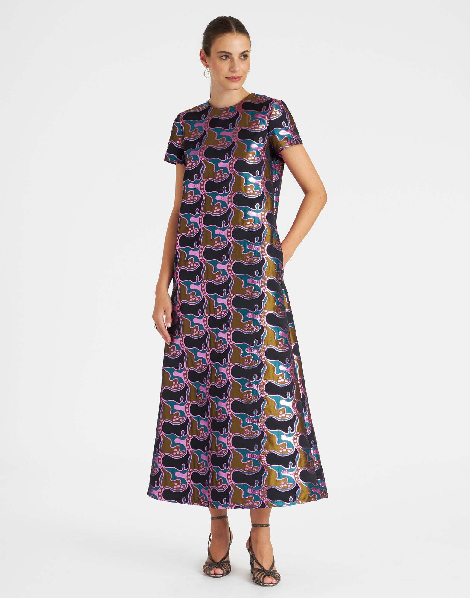 Super Swing Dress La DoubleJ: Spritz Blue Petrol DRE0001JCQ081
