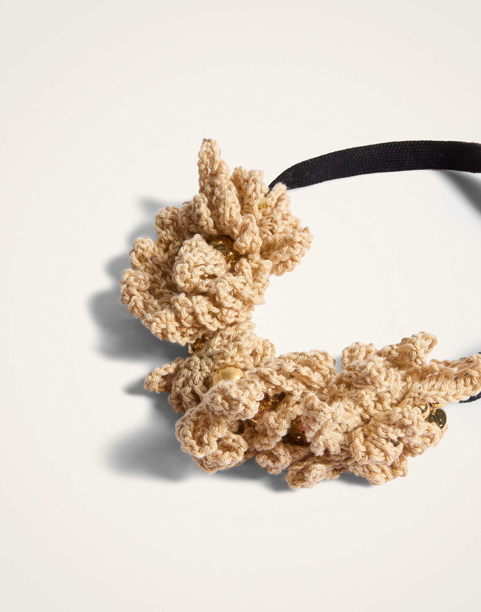 Bonanza Choker La DoubleJ: Beige Cotton Crochet NEC0062CRH001