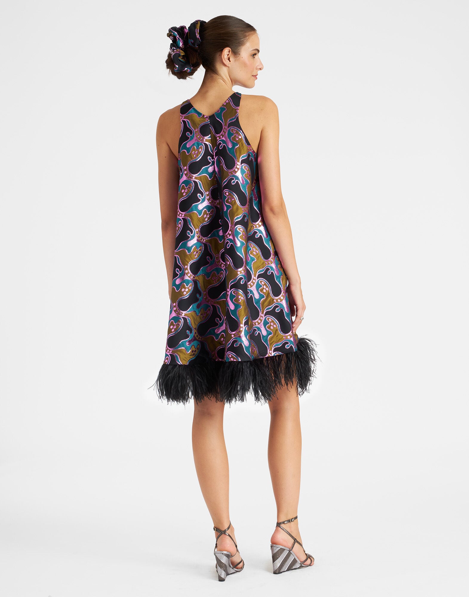 La Fenice Mini Dress La DoubleJ: Spritz Blue Petrol DRE0623JCQ040