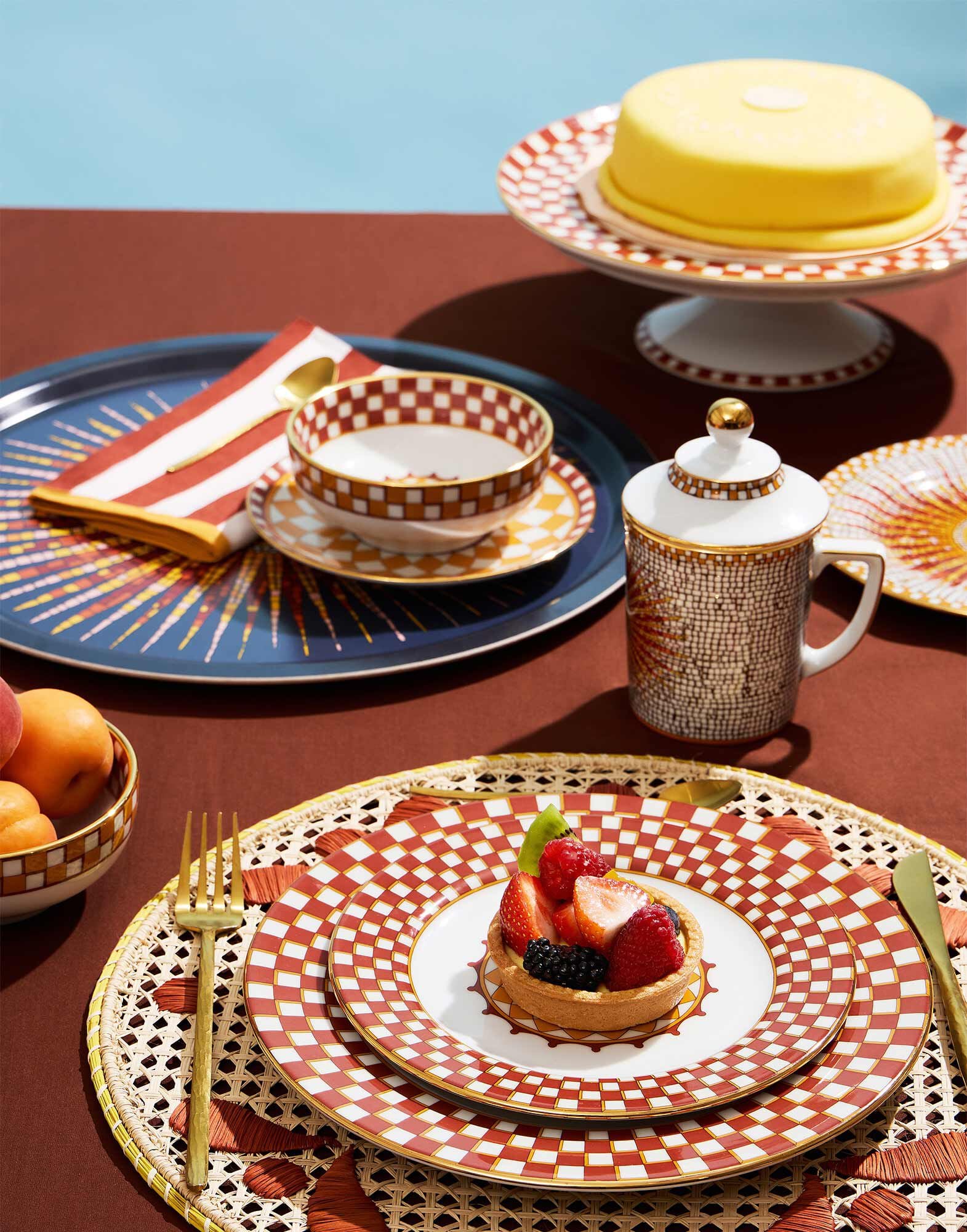Dessert Plates Set Of 2 La DoubleJ: Apollo Brick Dessert Plates Set Of 2 La DoubleJ: Apollo Brick DES0002CER001