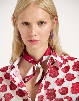Foulard 45 La DoubleJ: Eclipse Burgundy SCA0065SIL001