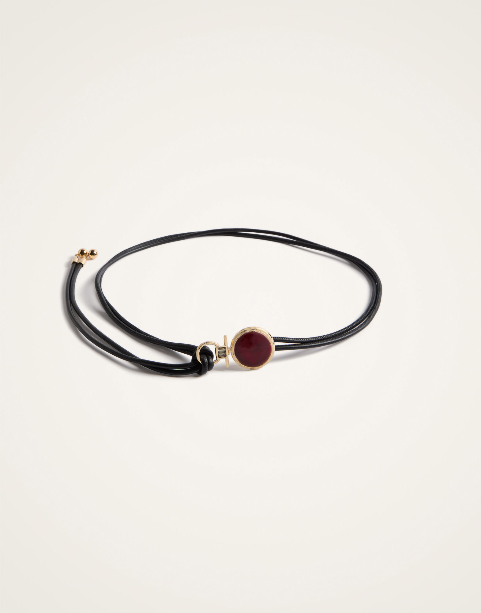 Shen Loop Belt La DoubleJ: 24K Gold Plate & Red Enamel Shen Loop Belt La DoubleJ: 24K Gold Plate & Red Enamel BEL0021BRA008
