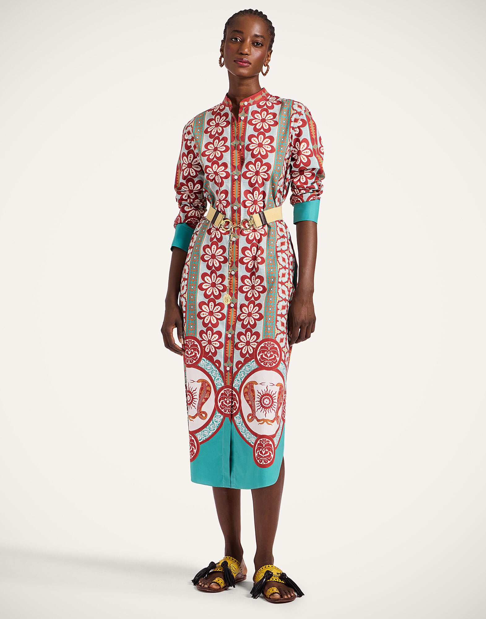 Sundowner Tunic La DoubleJ: Pagoda Placée Rust DRE0924COT015