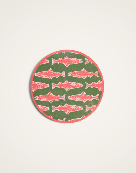 Disk Coasters Set Of 4 La DoubleJ: Como Fish Multicolor Disk Coasters Set Of 4 La DoubleJ: Como Fish Multicolor CST0009CRK001