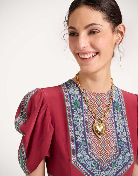 Cherie Scarf Dress La DoubleJ: Regalia Placée Red Cherie Scarf Dress La DoubleJ: Regalia Placée Red DRE0936CRE002