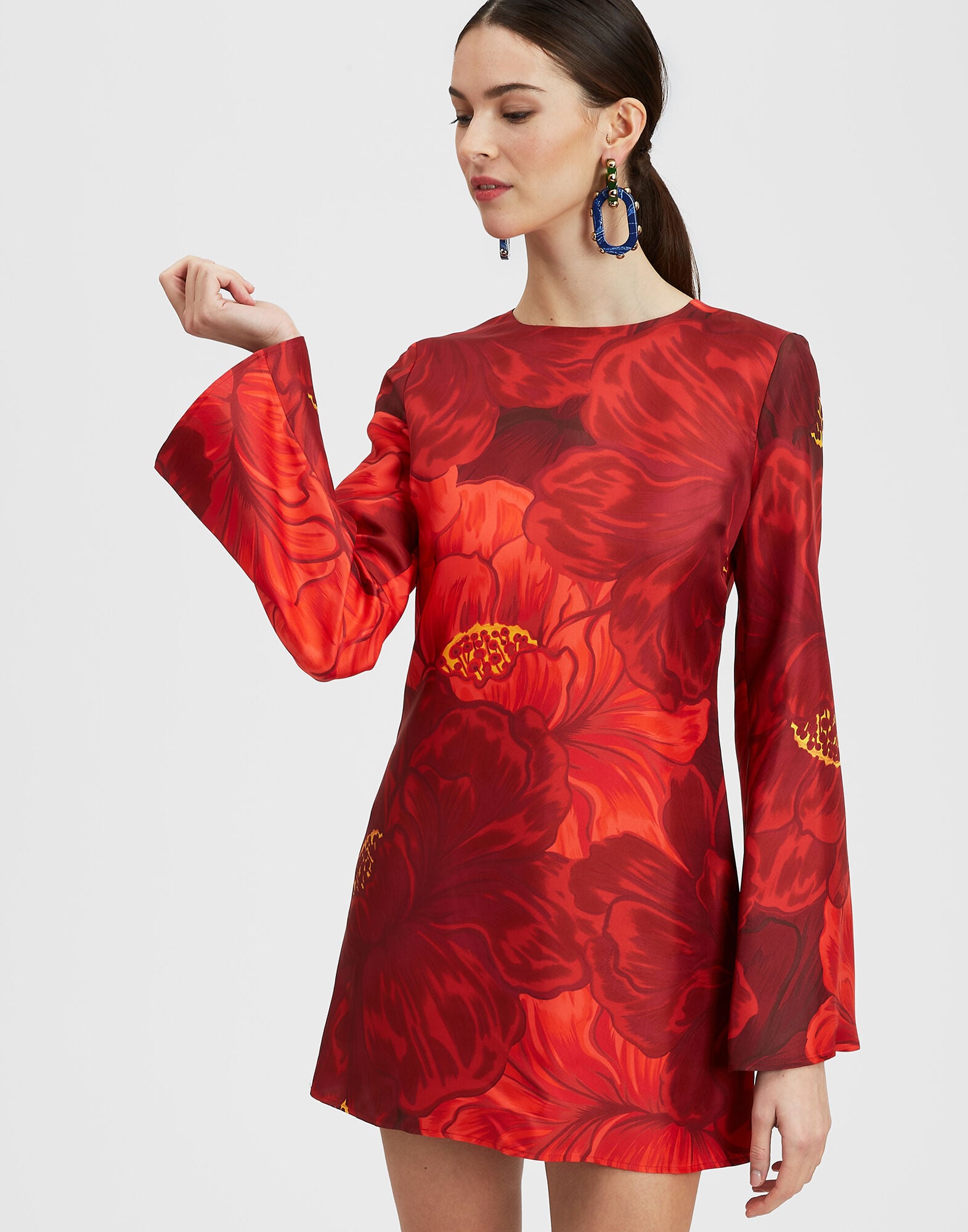 Mini Supreme Swing Dress La DoubleJ: Ruby Red Mini Supreme Swing Dress La DoubleJ: Ruby Red DRE0652SIL001