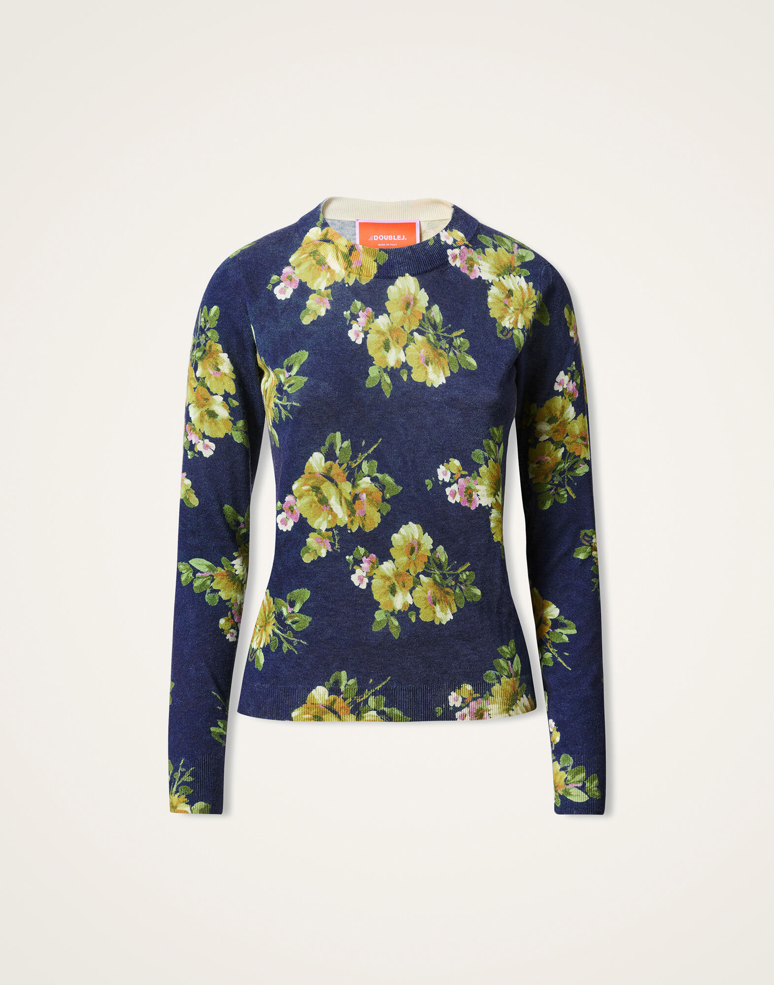 Silky Crew Neck La DoubleJ: Riptide Midnight Blue Silky Crew Neck La DoubleJ: Riptide Midnight Blue PUL0305KNI172