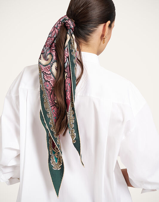 Diamond Scarf La DoubleJ: Symposium Placée Light Blue SCA0105SIL006