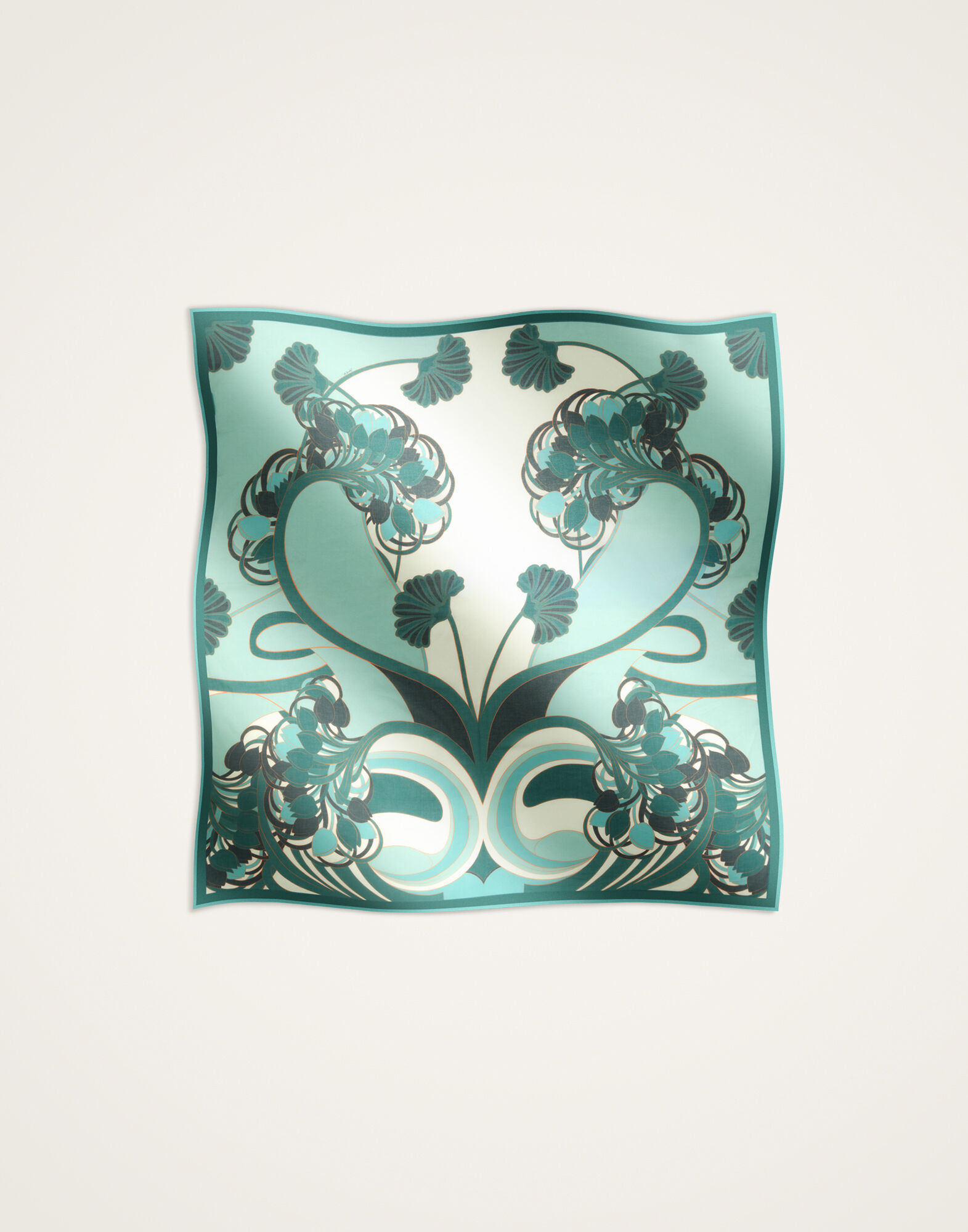 Pareo La DoubleJ: Blooming Tulip Placée Dark Green SCA0051COT021