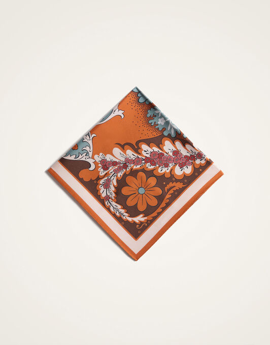 Foulard 45 La DoubleJ: Chamberlain Placée Orange Foulard 45 La DoubleJ: Chamberlain Placée Orange SCA0065SIL006