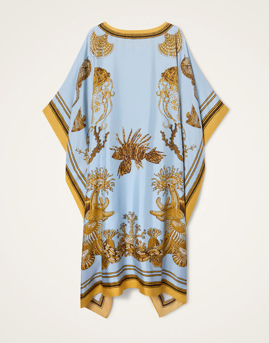 Square Kaftan La DoubleJ: Oceania Placée Light Blue DRE0872SIL006