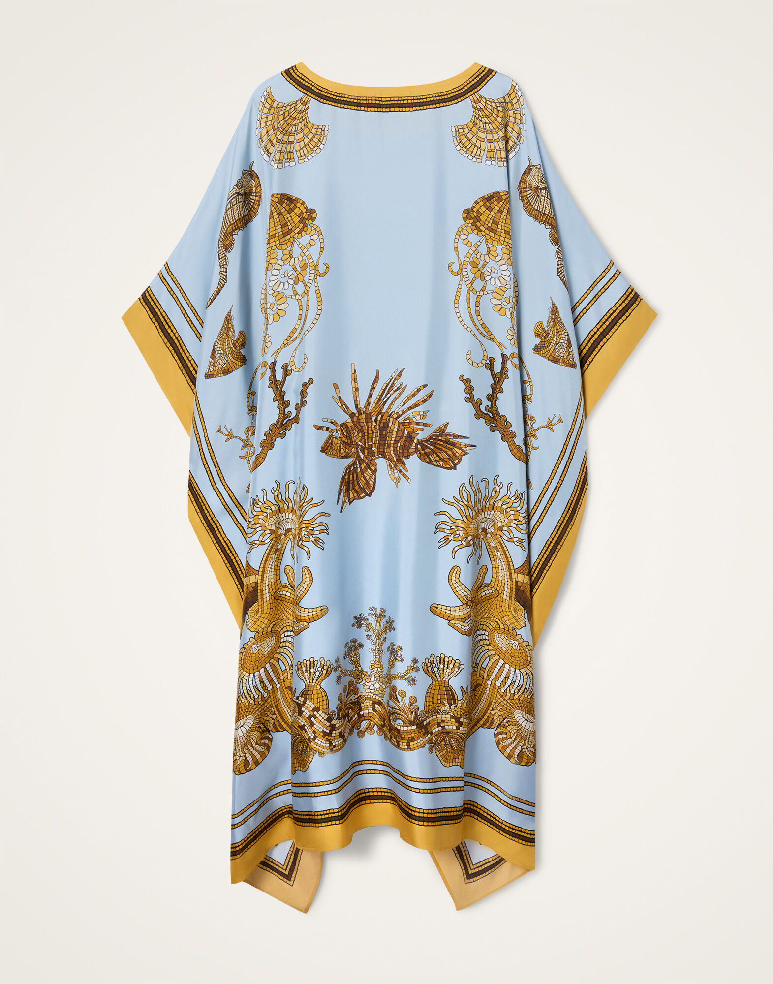 Square Kaftan La DoubleJ: Oceania Placée Light Blue DRE0872SIL006