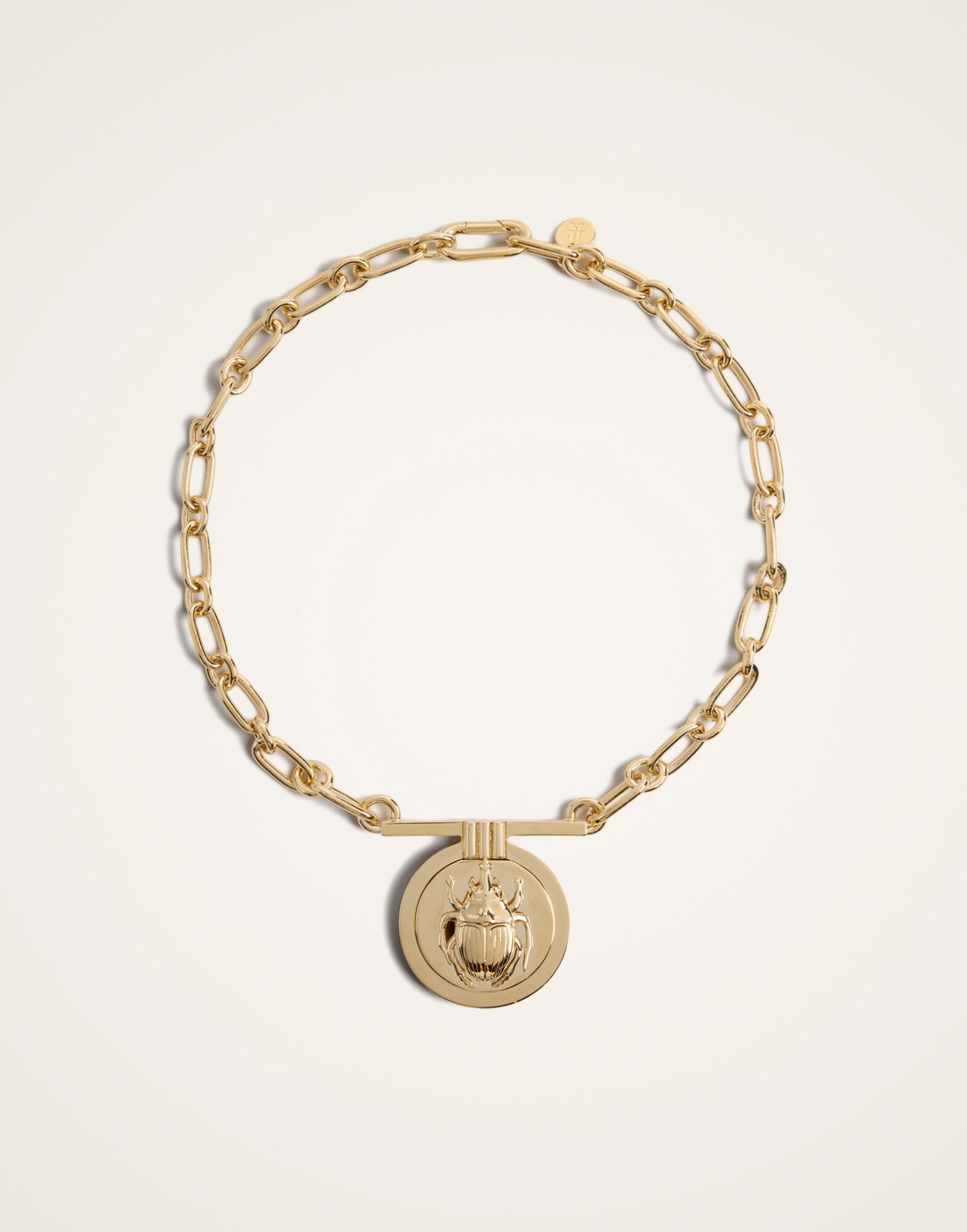 Scarab Necklace La DoubleJ: 24k Gold Plate Scarab Necklace La DoubleJ: 24k Gold Plate NEC0039BRA003
