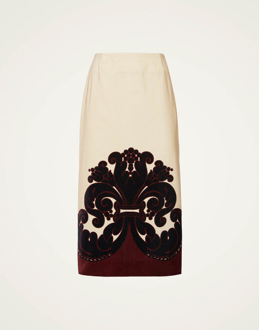 Pencil Skirt La DoubleJ: Corsini Placée Cream Pencil Skirt La DoubleJ: Corsini Placée Cream SKI0022COT060