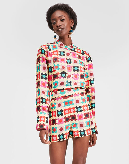 Portofino Shirt La DoubleJ: Groovy Dot Giallo Portofino Shirt LaDoubleJ: Groovy Dot Giallo SHI0046SIL001