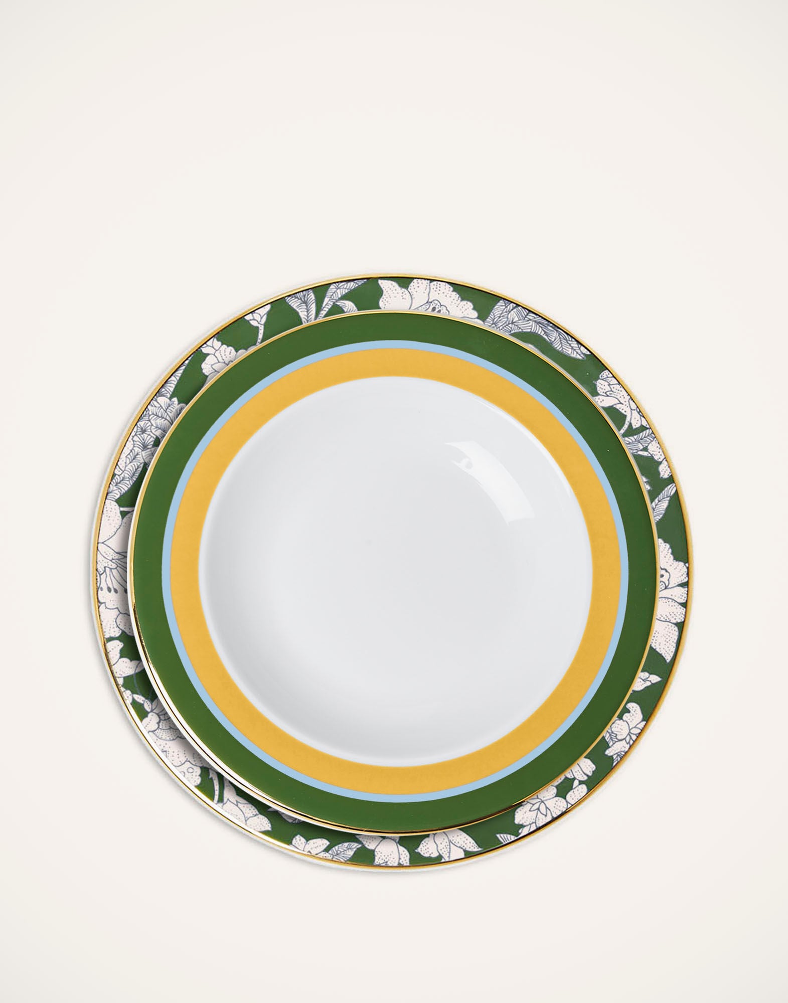 Soup And Dinner Plates Set La DoubleJ: Roman Holiday Avorio Soup And Dinner Plates Set La DoubleJ: Roman Holiday Avorio DIS0064CER001