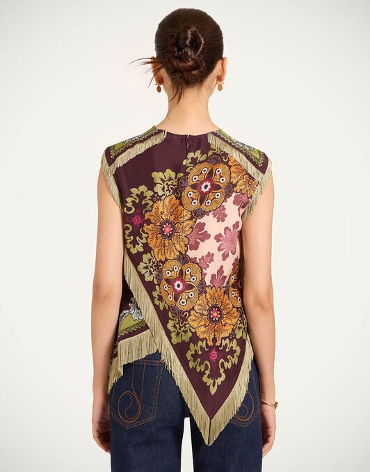 Scarf Top La DoubleJ: Bounty Placée Burgundy Scarf Top La DoubleJ: Bounty Placée Burgundy TOP0160SIL009