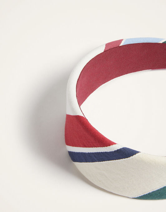 Flat Headband La DoubleJ: Stripes Multicolor HEB0023JCQ106