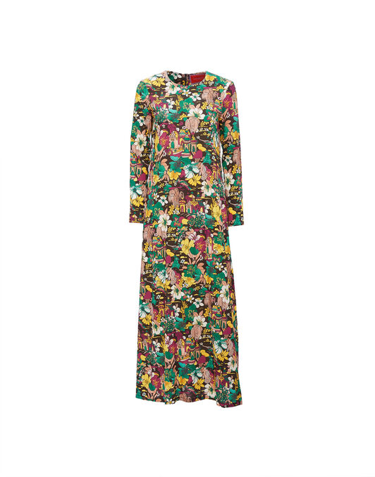 Long Sleeve Swing Dress La DoubleJ: Temples Long Sleeve Swing Dress La DoubleJ: Temples DRE0184VIS001