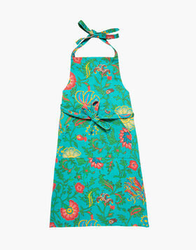 Apron La DoubleJ: Dragon Flower Turchese APR0001COT018