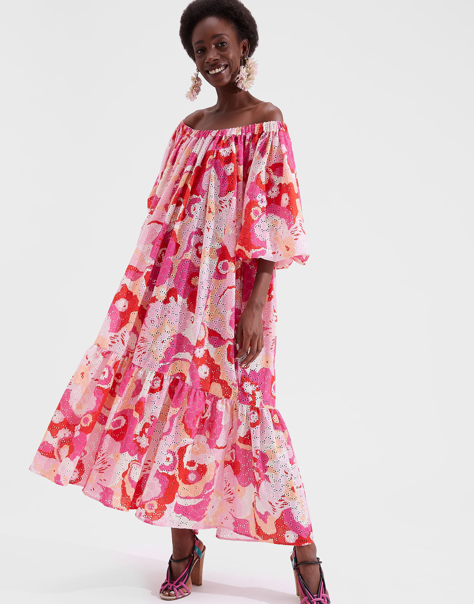 Paloma Dress La DoubleJ: Peonia Rosa Paloma Dress LaDoubleJ: Peonia Rosa DRE0236SAN001