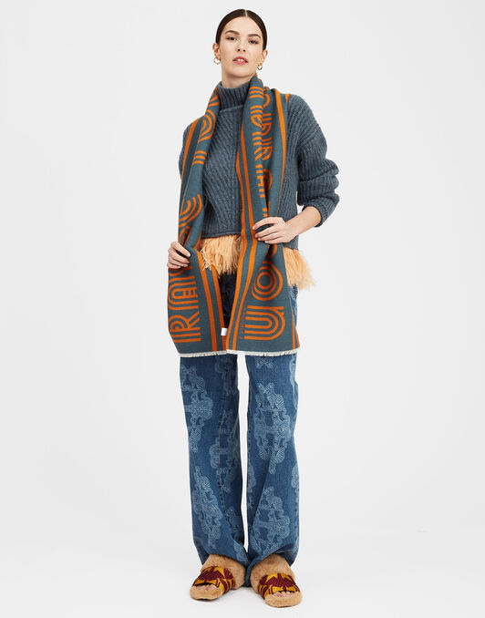 Raise Your Vibration Scarf La DoubleJ: Dark Green Raise Your Vibration Scarf La DoubleJ: Dark Green SCA0045WOL015