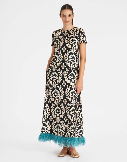 Swing Dress La DoubleJ: Ghirlanda Black Swing Dress La DoubleJ: Ghirlanda Black DRE0864SIL026