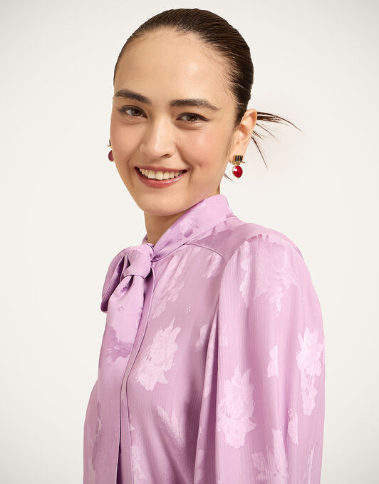 Ascot Shirt La DoubleJ: Solid Lilac Ascot Shirt La DoubleJ: Solid Lilac SHI0155JCQ133