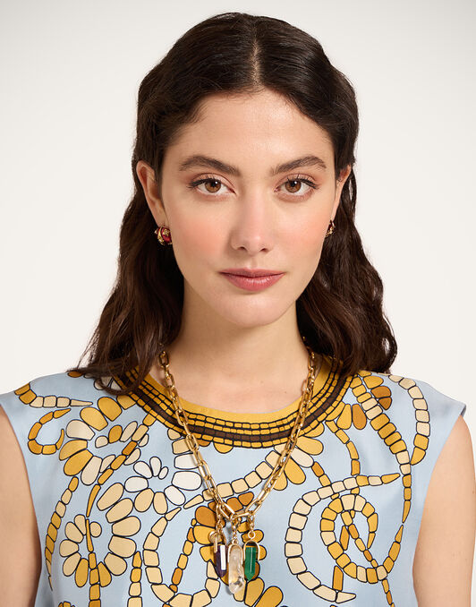 San Carlo Top La DoubleJ: Oceania Placée Light Blue San Carlo Top La DoubleJ: Oceania Placée Light Blue TOP0157SIL029