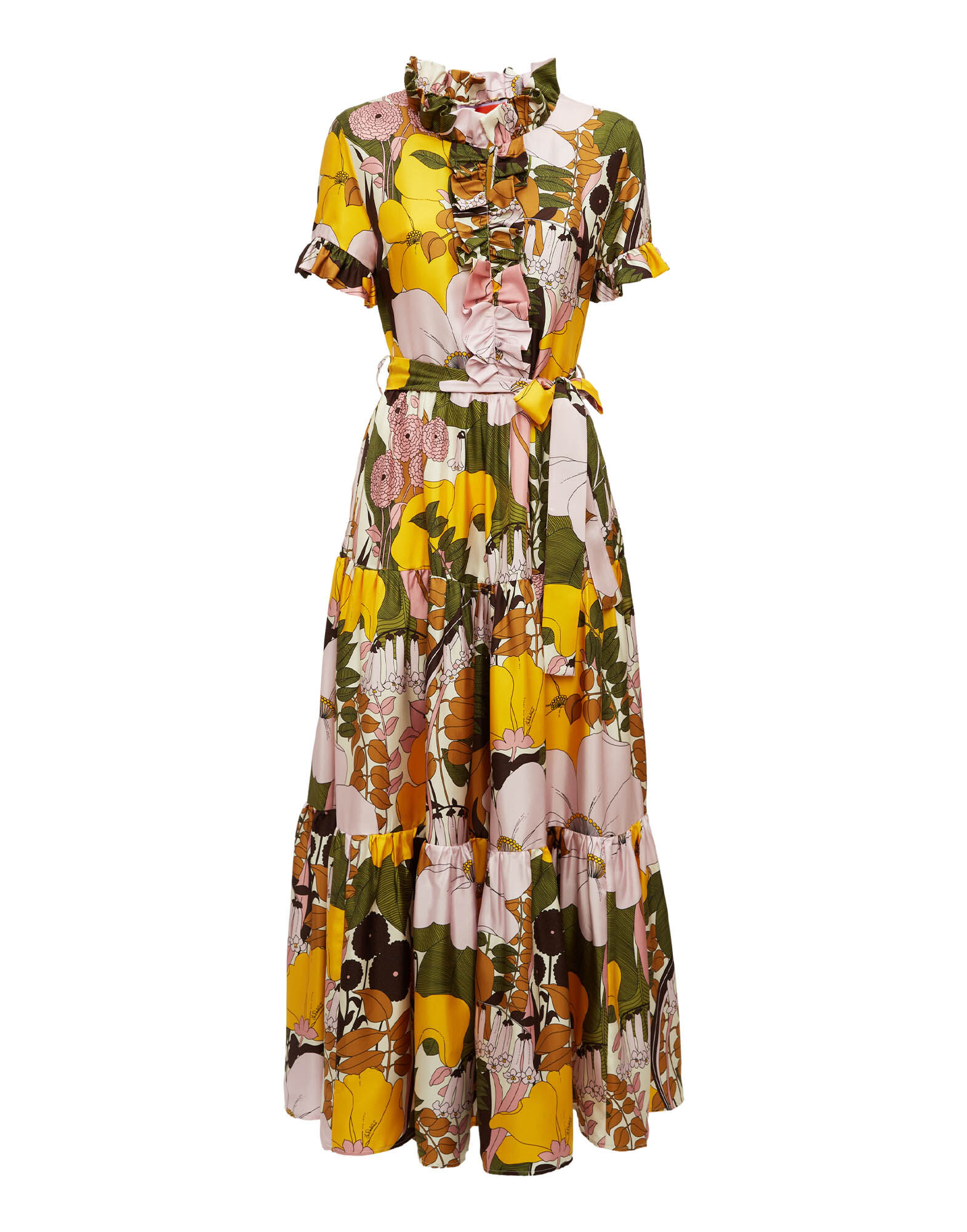 Long And Sassy Dress La DoubleJ: Big Flower Rose Long And Sassy Dress La DoubleJ: Big Flower Rose DRE0017SIL001