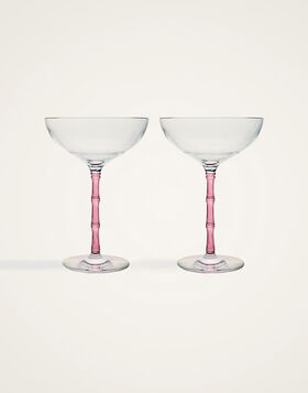 Bamboo Coupe Set Of 2 La DoubleJ: Solid Pink GLA0047GLS002