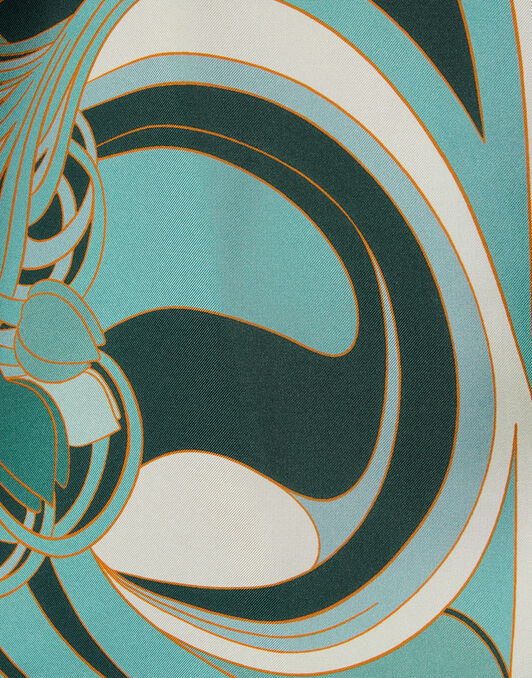 Full-On Foulard La DoubleJ: Blooming Tulip Placée Mint SCA0096SIL029