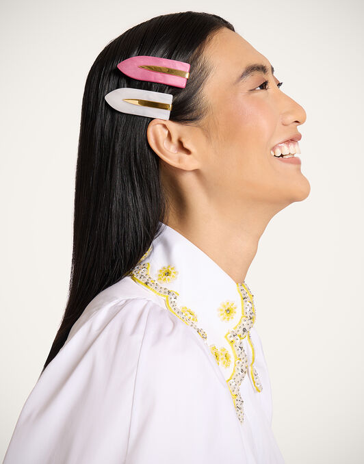 Salon Clip La DoubleJ: Solid White Salon Clip La DoubleJ: Solid White CLI0002POL008