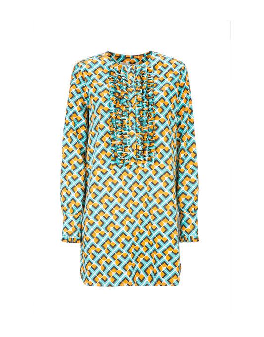 Tuxedo Mini Dress La DoubleJ: Domino Giallo Tuxedo Mini Dress LaDoubleJ: Domino Giallo DRE0012COT002