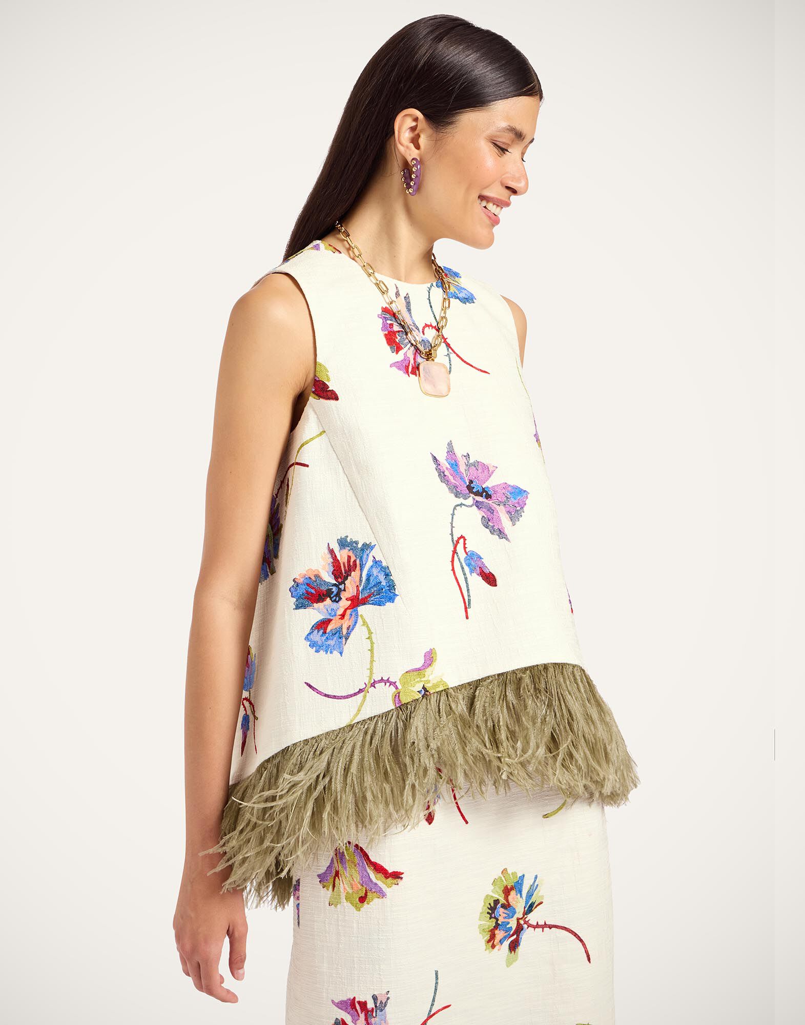 La Scala Top La DoubleJ: Infiorata White La Scala Top La DoubleJ: Infiorata White TOP0013COT005