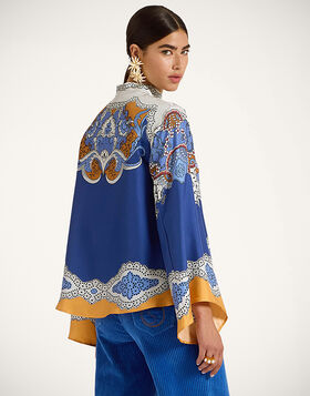 Make An Exit Top La DoubleJ: Portal Placée Light Blue TOP0117SIL006