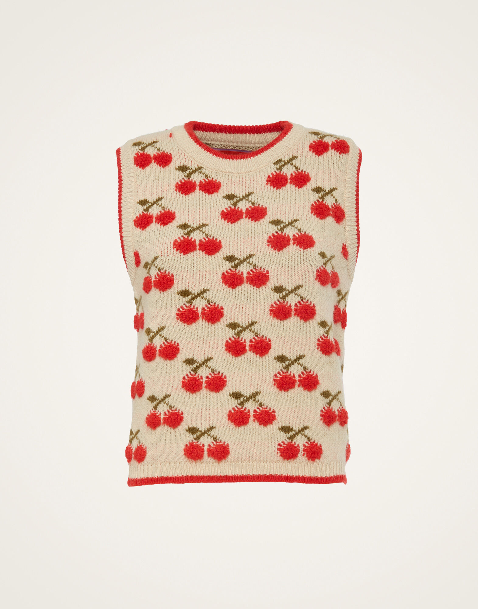 Cherry Vest La DoubleJ: Off White PUL0134KNI092